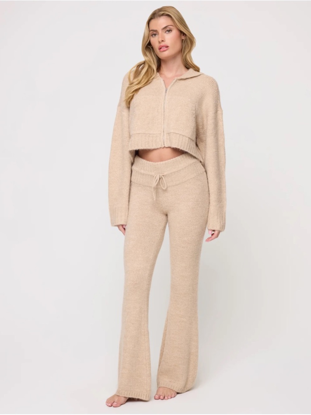 LSPACE Jet Set Pants in heather oatmeal size extra small